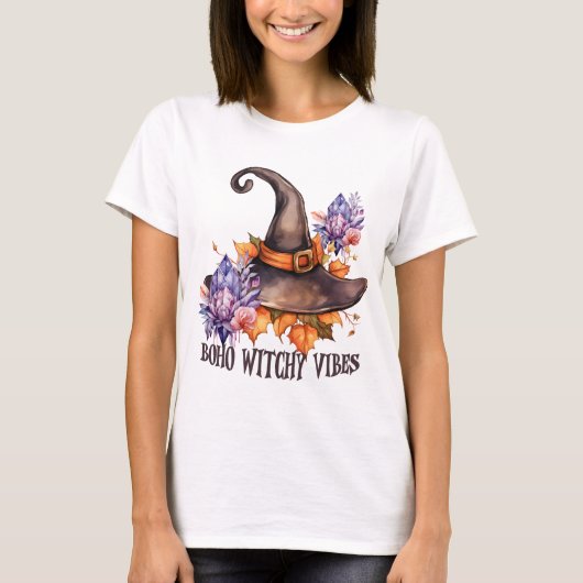 Boho Hekserige Sfeer Halloween  T-shirt (Voorkant)