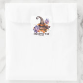Boho Hekserige Sfeer Halloween Vierkante Sticker (Tas)