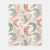 Boho Hemel Bloem Maans Patroon (2) Fleece Deken (Voorkant)