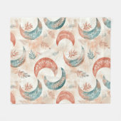 Boho Hemel Bloem Maans Patroon (2) Fleece Deken (Voorkant (Horizontaal))