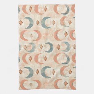 Boho Hemel Bloem Maans Patroon (6) Theedoek