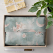 Boho Hemel Bloem Maans Patroon (7) Tissuepapier (Geschenk)