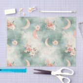 Boho Hemel Bloem Maans Patroon (7) Tissuepapier (Craft)