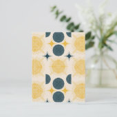 Boho Hemel Zon Maan Patroon Briefkaart (Staand voorkant)