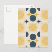 Boho Hemel Zon Maan Patroon Briefkaart (Voorkant / Achterkant)