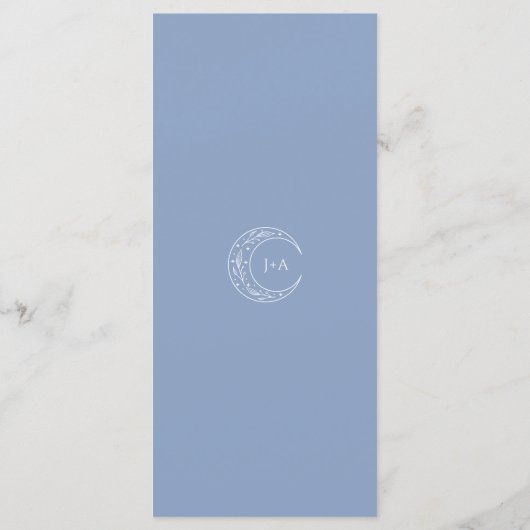 Boho Hemelbruiloft Menu (Achterkant)