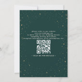 Boho Hemelgalactisch Maan Nacht QR Code Bruiloft Kaart (Achterkant)