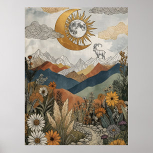Boho Hemelgeit Eclipsmaan Poster