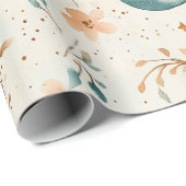 Boho Hemels Bloem Maangepatroon (1) Cadeaupapier (Rol Hoek)
