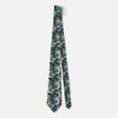 Boho Hemels Bloem Maantje Patroon (9) Stropdas (Voorkant)