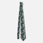 Boho Hemels Bloem Maantje Patroon (9) Stropdas (Achterkant)