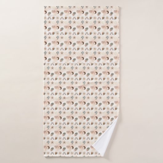 Boho Hemels Bloemmotief Badhanddoek (Badhanddoek)