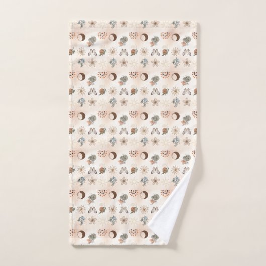 Boho Hemels Bloemmotief Handdoek (Handdoek)