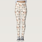 Boho Hemels Bloemmotief Leggings (Voorkant)