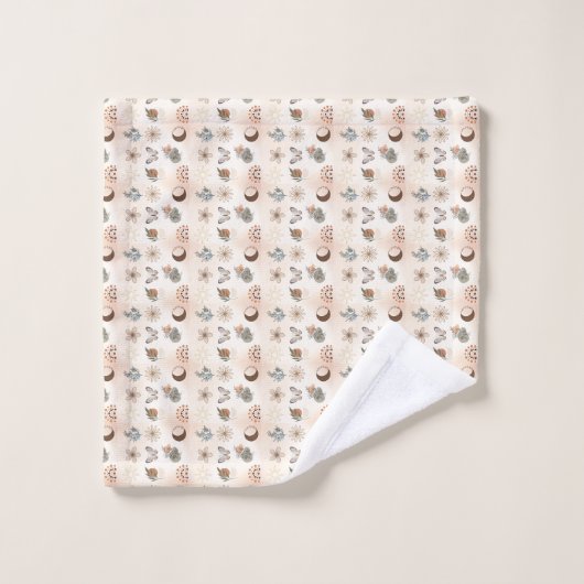 Boho Hemels Bloemmotief Washandje (Wasdoekje)