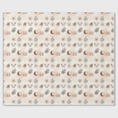 Boho Hemels Bloempatroon Cadeaupapier (Vlak)