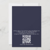 Boho Hemels Boog Maan Nacht QR Code Bruiloft Kaart (Achterkant)