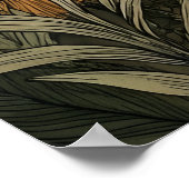 Boho Hemels Gouden Zon Berg Zonnebloem Poster (Hoek)