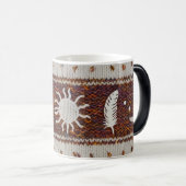 Boho Hemels Veer Brei Kleur Vervormende Mok (Voorkant rechts)
