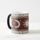 Boho Hemels Veer Brei Kleur Vervormende Mok (Voorkant links)