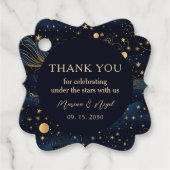Boho Hemelse bruiloft Dank u Label (Voorkant)