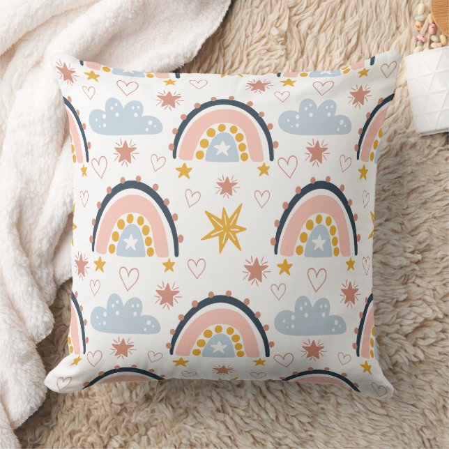 Boho Hemelse Regenbogen & Steruitbarstingen Patroo Kussen (Deken)