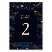 Boho Hemelse Trouwtafel Nummer Kaart (Achterkant)