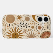Boho hemelse zon en maan patroon Case-Mate iPhone case (Achterkant (horizontaal))