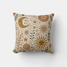 Boho hemelse zon en maan patroon