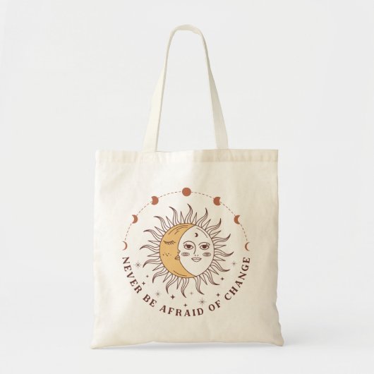 Boho hemelse zon en maan tote bag (Voorkant)