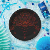 Boho Henna Lotus Bloem Papieren Bordje (Feest)