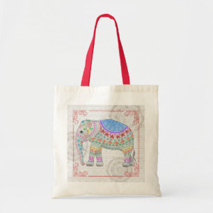 Boho Henna ziet er Decoratief Elephant Tas uit