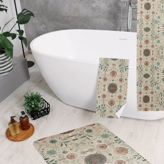 Boho Herb Pattern Douchegordijn