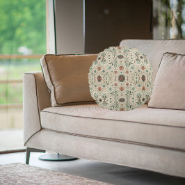 Boho Herb Pattern Rond Kussen