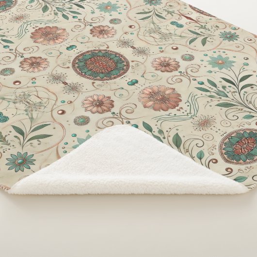 Boho Herbs Sherpa Blanket Sherpa Deken (3/4)