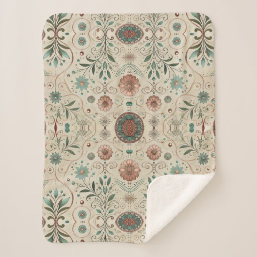 Boho Herbs Sherpa Blanket Sherpa Deken (Voorkant)