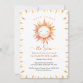 Boho Here Comes The Son Baby Boy Shower Kaart (Voorkant)