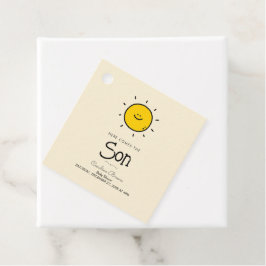 Boho Here Comes The Son Baby shower Bedankjes Labels