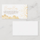 Boho Here Comes the Son Baby shower Boeken voor Ba Informatiekaartje (Voorkant / Achterkant)