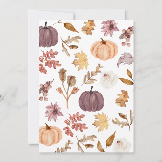 Boho Herfst 50e verjaardag, herfstgebladerte Verja Kaart (Achterkant)