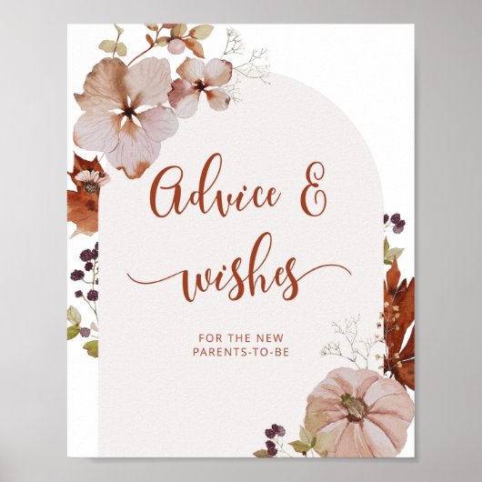 Boho herfst advies en wensen  poster (Voorkant)