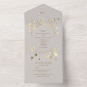 Boho Herfst All-in-One bruiloft All In One Uitnodiging (Binnen)