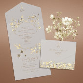 Boho Herfst All-in-One bruiloft All In One Uitnodiging