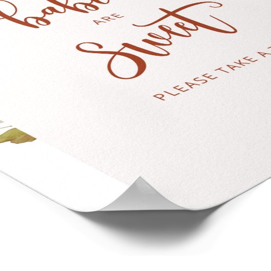 Boho herfst arch baby's zijn zoet poster (Hoek)