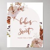 Boho herfst arch baby's zijn zoet poster (Voorkant)