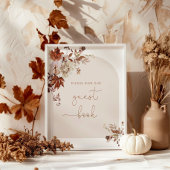 Boho herfst arch Guest book Poster