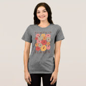 Boho Herfst Autumn Design Tri-Blend Shirt (Voorkant volledig)