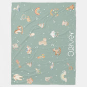 Boho Herfst Baby Borrel Fleece Deken (Voorkant)