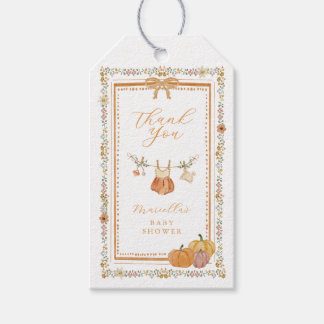 Boho herfst baby shower favor cadeau tag cadeaulabel