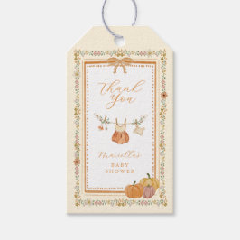 Boho herfst baby shower favor cadeau tag cadeaulabel